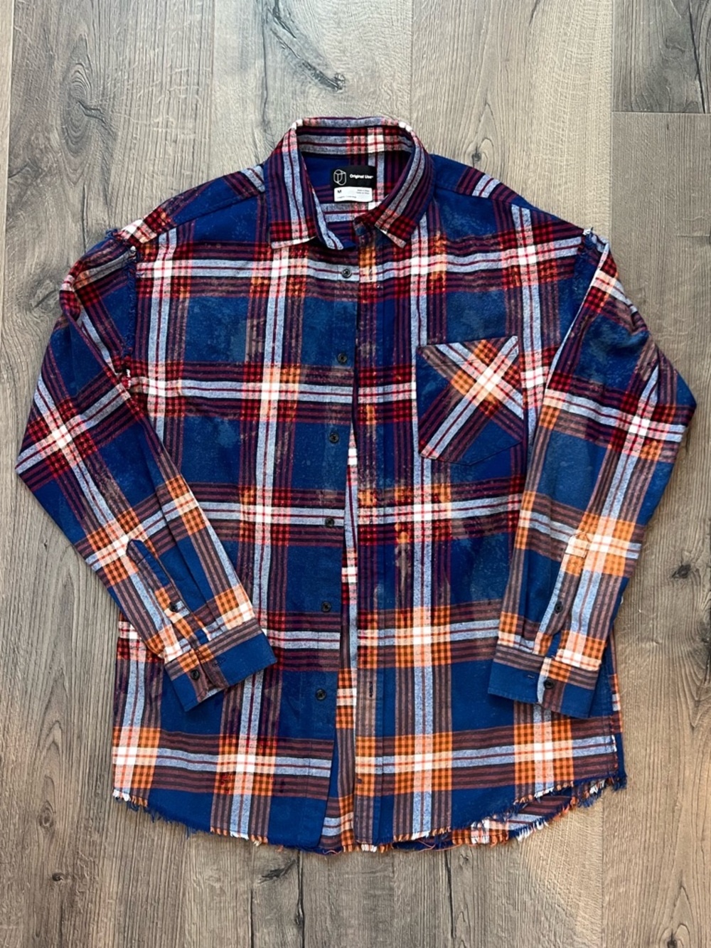 Original Use Blue & Orange Plaid Button-Down Shirt